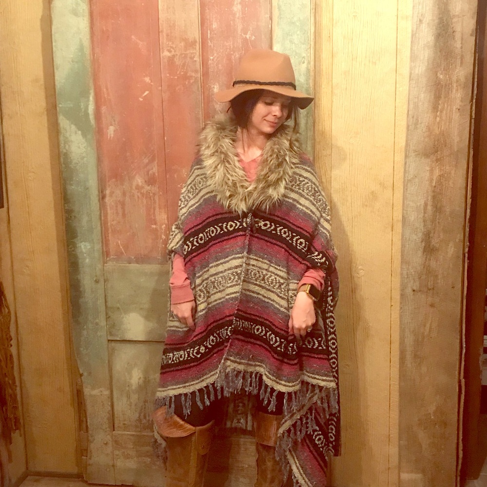 Wool Horse Blanket Shawl
